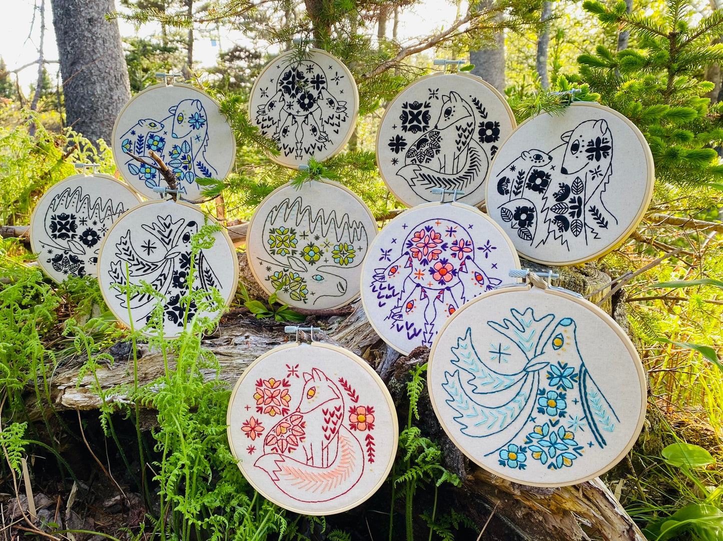 Folk Caribou Complete Embroidery Kit