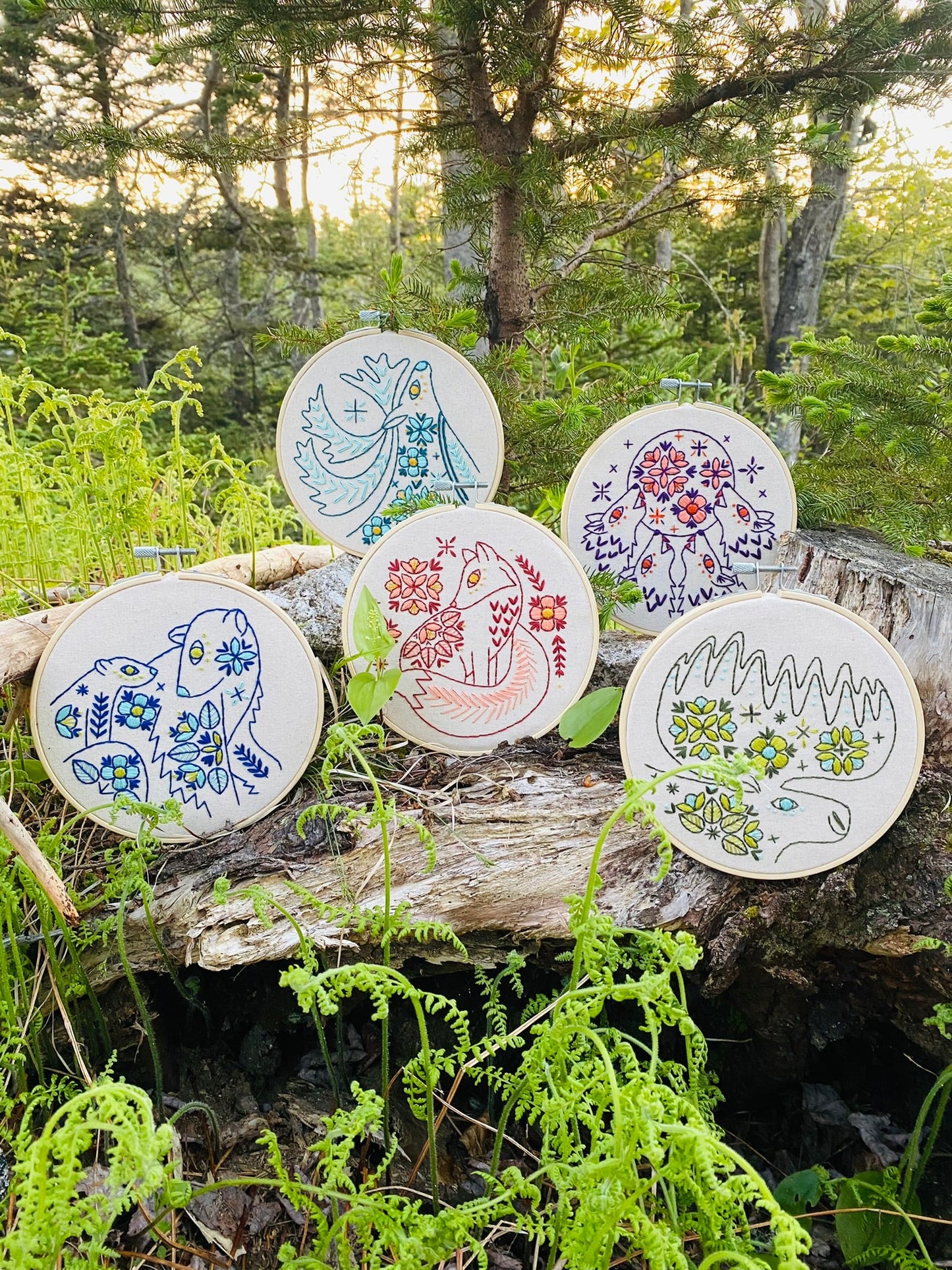 Folk Fox Complete Embroidery Kit